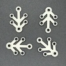 LEGO Part 2423 White Plant Leaves 4 x 3 (4 Pc)