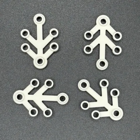 LEGO Part 2423 White Plant Leaves 4 x 3 (4 Pc)