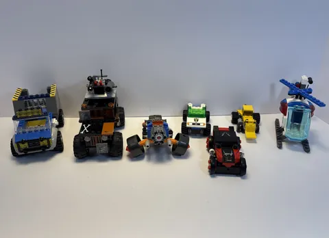 LEGO Lot Of 7  Vehicles,76050,80347,10757,LEGO Racer 8150,5761, LEGO 10720