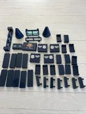 LEGO DARK BLUE LOT 40 PCS PILLAR PANEL TOWER BRICK WALL VARIETY BUILDING PIECES