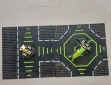 2 LEGO Radon Rovers, 2 Minifigs And 2 LEGO Printed Space Baseplate Landing Pads