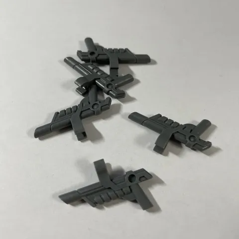 5x LEGO minifig weapon gun blaster weapon rifle 15445 dark gray dark gray