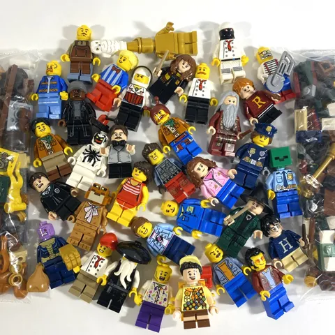 Mixed Lot Of Lego Mini Figures and Misc. Accessories Harry Potter Marvel + More