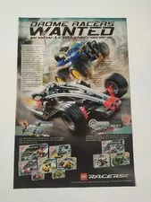 Rare Advertising Flyer Advertising Sheet LEGO Racers 8470 4585 2001