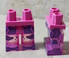 New LEGO Clear Legs Pink Translucent Pink Space Skiing Ski Pants Boots Printed