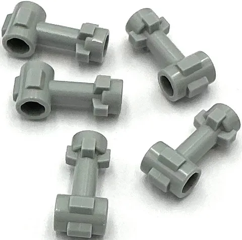Lego 5 New Light Bluish Gray Bars 1L with Top Stud and 2 Side Studs Parts