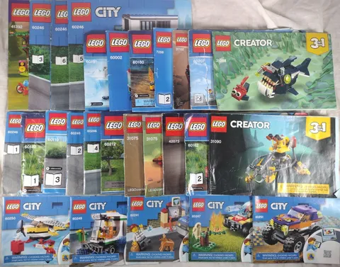 Lot of 27 LEGO Instruction Manuals - City, Creator, Technic