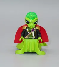 LEGO Space Alien Commander cape trans green head minifigure Alien Conquest 7065