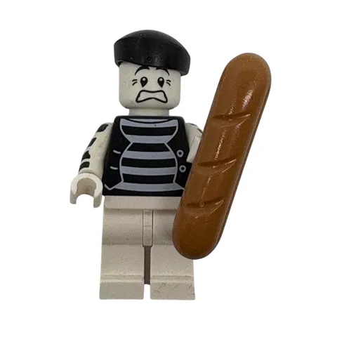 LEGO Mime Minifigure Series 2 Collectible 8684-11 with Baguette and Beret