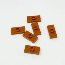 15573 LEGO Plate Modified 1x2 Stud Inside Stud Holder Groove Jumper DARK ORANGE