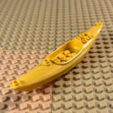 LEGO Yellow Kayak/Canoe Hull Boat Piece, Plastic Single Part, 1 Piece