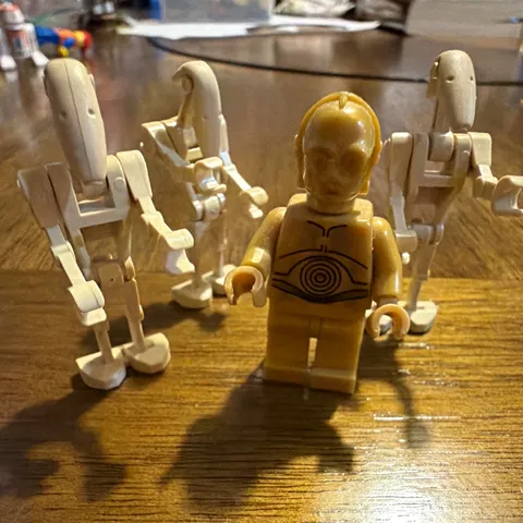 LEGO Star Wars C-3PO (Pearl Gold) & Battle Droid Minifigure Lot of 4