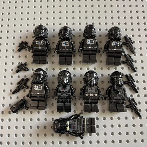 LEGO Tie Fighter Minifigure Lot Star Wars x9 - Imperial Episode 4,5,6