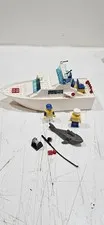 Lego 4011 Cabin Cruiser, Shark, Fisherman & Pilot Complete (See Description)
