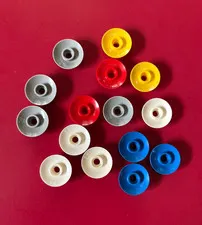 LEGO MULTICOLOR DISH 2x2 Inverted Radar BLUE RED WHITE YELLOW (15 pieces) #4740