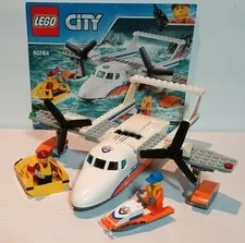 LEGO 60164 CITY: Sea Rescue Plane - Used Complete w/ Manual Retired - No Box