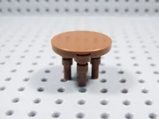 LEGO Reddish Brown Round Table Side Table Accessory Minifig BT