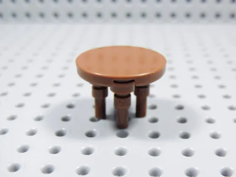 LEGO Reddish Brown Round Table Side Table Accessory Minifig BT