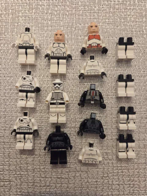 LEGO Star Wars Clone & Stormtrooper Minifigure Parts Lot – Vader, Tie Pilot