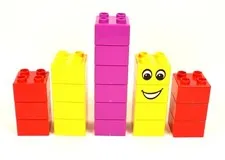 LEGO Duplo Bulk Building Blocks Lot 75 Pieces Loose Set  Mixed Colors Bricks