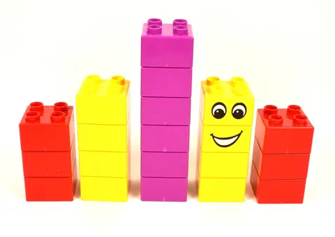LEGO Duplo Bulk Building Blocks Lot 75 Pieces Loose Set  Mixed Colors Bricks