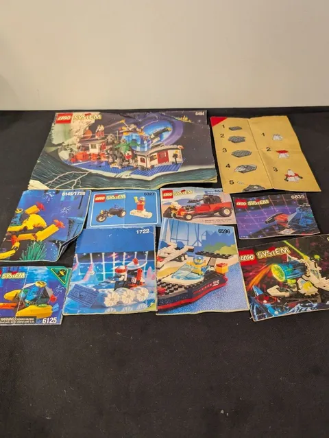 Vintage LEGO Instruction Manuals Lot of 10 + Bonus Insert Various 1990s
