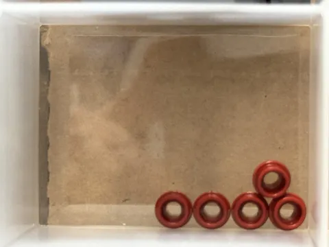 LEGO Parts - Dark Red Plate, Round 1 x 1 with Open Stud - No 85861 - QTY 5