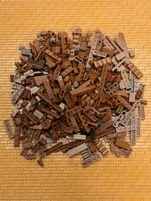 LEGO 300pcs Small Brown Shades Bulk Lot Random Bricks Plates Detail Finishing