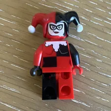LEGO Harley Quinn Minifigure Red & Black Jester Outfit, Plastic, Age 5+