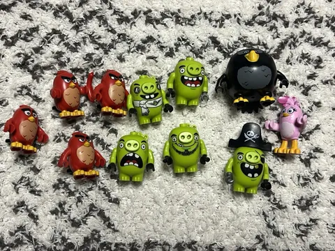 Lego Angry Birds Minifigure Lot Never Played With Pigs Red Stella LOOK! 🐥🐷 👀