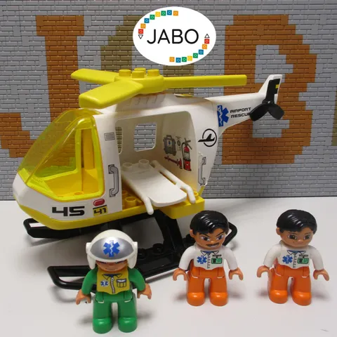 (R1/10) LEGO Duplo large rescue helicopter with paramedics