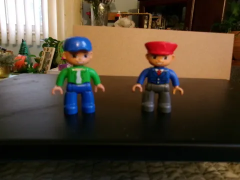 Duplo Lego Brick Figures Lot Of 2 Train Conductor & Man