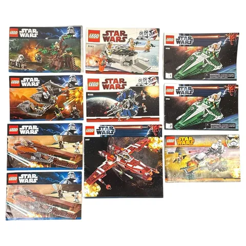 Lot Of 10 LEGO Star Wars Instruction Manuals For Sets 7956 7957 7959 8083 8086 +