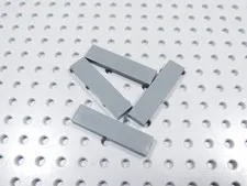 LEGO Lot of 4 Dark Bluish Gray 1x4 Smooth Tiles Plates BD