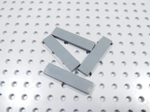 LEGO Lot of 4 Dark Bluish Gray 1x4 Smooth Tiles Plates BD