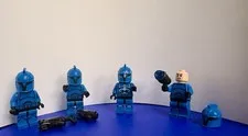 LEGO Star Wars Senate Commando Trooper Minifigures Lot of 4 w/ Helmets