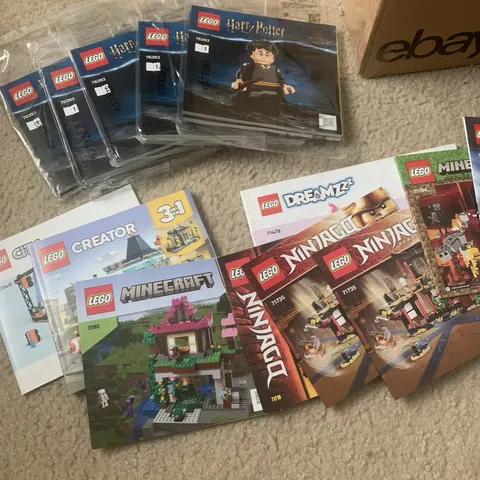 Bulk 38+ Pounds Lot of LEGO Instruction Manuals New and Used no lego pieces