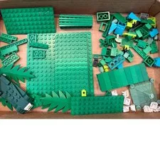 LEGO Green Bulk Lot Baseplates Bricks Plates Foliage Palm Leaves Mixed Pieces