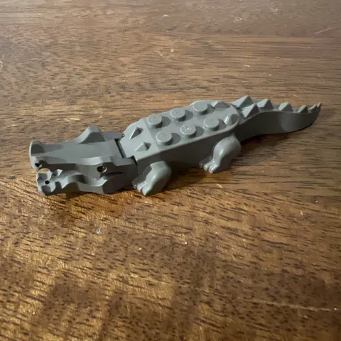 Lego Gray Crocodile Figure Adventurers Desert Temple Statue Very Rare (+2 heads)