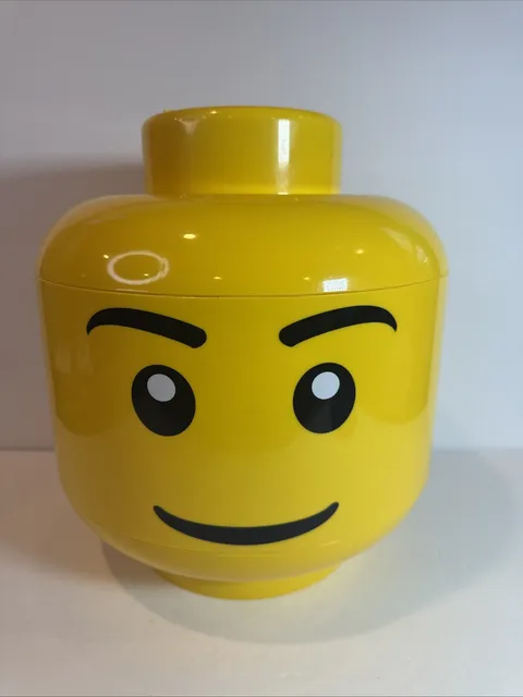 LEGO Big Yellow Face Head 2010 Storage Container w/Sort Trays - great condition