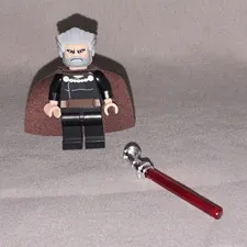 LEGO Star Wars Count Dooku Minifigure w/ Cape & Red Lightsaber