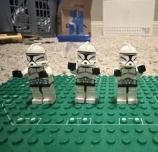 LEGO Star Wars Clone Trooper Minifigures Lot of 3 - White Armor