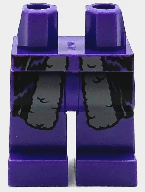 Lego New Dark Purple Minifigure Pants Legs Black Robe Sash
