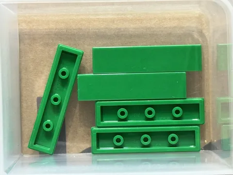 LEGO Parts - Green Tile 1 x 4 - No 2431 - QTY 5