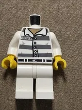 Lego City Prisoner Inmate Minifig Torso with Jail Stripes