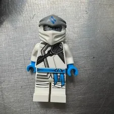 LEGO Ninjago Zane Rebooted Minifigure Titanium Ninja White Blue njo094