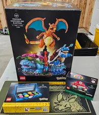 LEGO Pokémon Venusaur Charizard Blastoise Kanto Badge Pokemon Center Set