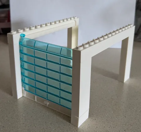 Lego Gargage Door Assembly WHITE city town police