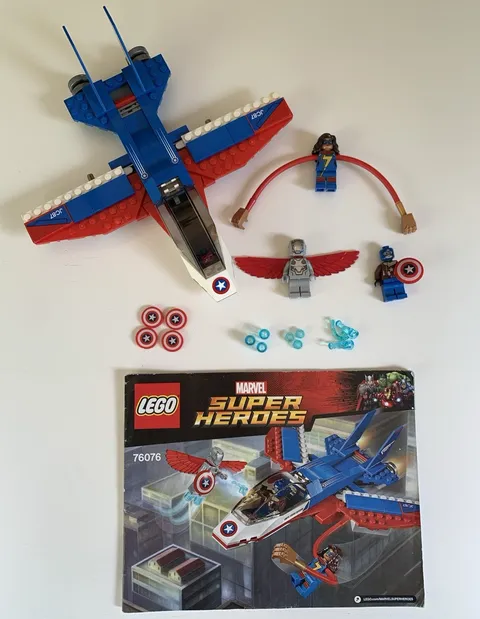 LEGO Marvel Super Heroes 76076 Captain America Jet Pursuit Complete, No Box