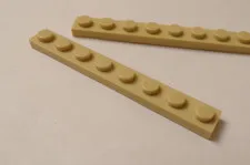 Lego x4 Tan 1x8 Plates, 3460 (028-70)